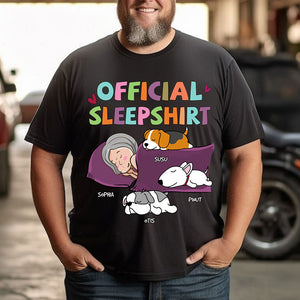 Official Sleepshirt - Custom Appearance, Dogs And Name - Personalized T-Shirt