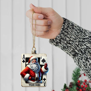 Santa Poker Ornament, Personalized Ornament