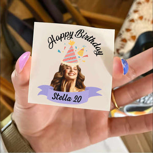 Wish Birthday, Custom Photo And Text Temporary Tattoo, Personalized Tattoo, Fake Tattoo