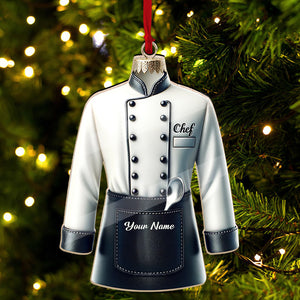 Custom Name Ornament, Chef Uniform