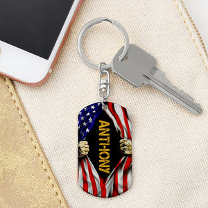 The 1st Amendment Defines Us - 2nd Amendment Defines Us Since 1791 - Personalized Veteran Keychains - Gift For Veterans