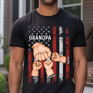 Grandpa Is Like Dad Without Rules - Custom Title And Name - Personalized T-Shirt -Father's Day, Birthday Gift For Grandpa