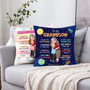 To My Grandkid Morning Noon And Night Love Always - Personalized Pillow, Gift For Family