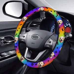 Custom Pet Photo - Personalized Steering Wheel Cover - Gift For Pet Lover