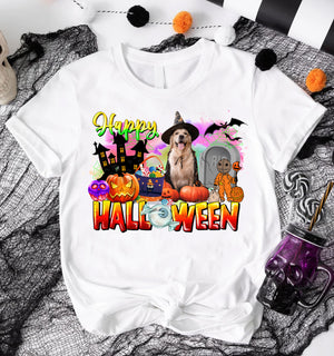 Happy Halloween, Personalized Light T-Shirt - Gift For Family, Friends, Pet Lovers