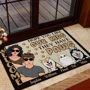 Welcome - Hope You Like Our Kids - They Have Paws - Personalized Cute Kittens Doormat, Pet Lovers Gift