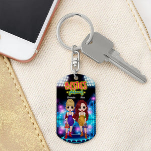 Personalized Besties Forever Metal Keychain, Gift For Best Friend