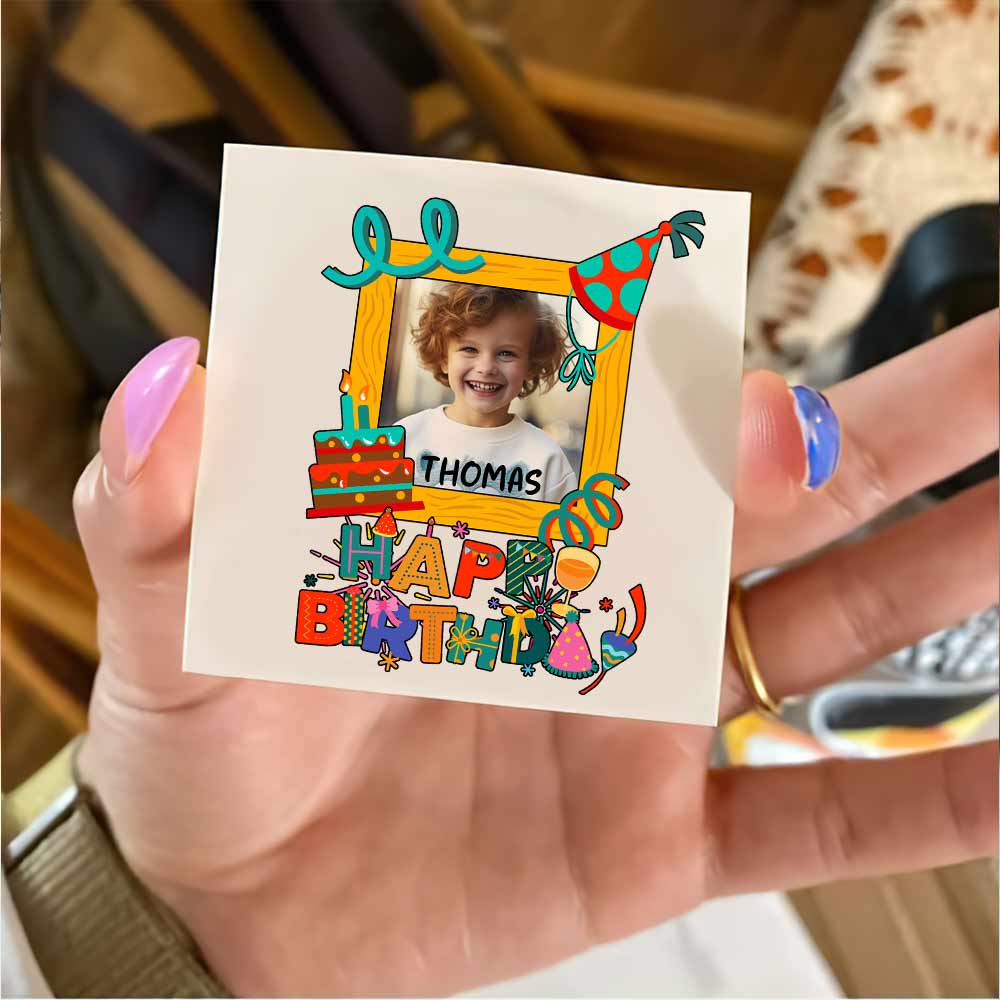 Tattoo For Birthday Party, Custom Photo And Text Temporary Tattoo, Personalized Tattoo, Fake Tattoo