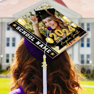 Class Of 2024 - Custom Name Grad Cap Topper - Personalized Customized Graduation Cap, Graduation Gift