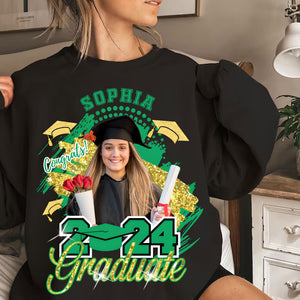 Graduate 2024, Custom Photo And Name Graduation - Gift For Graduation - Personalized Sweatshirt