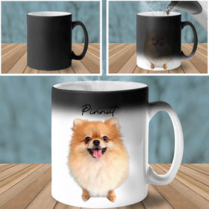 Custom Photo And Name, Gift For Pet Lover, Personalized Color Changing Mug