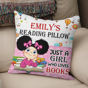 Reading Book Pillow, Custom Appearance And Name - Personalized Pillow, Gift For Family