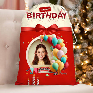 Happy Birthday Red Box String Bag Personalized Christmas String Bag