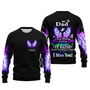 I Keep Thinking About You Even Though It Pains, I Miss You - Custom Name, Date And Title - Personalized Halloween 3D Shirt, Memorial Gift