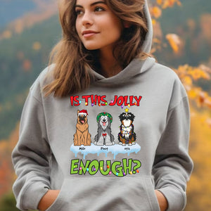 Is This Jolly Enough - Custom Pet And Names - Personalized Hoodie - Family Gift, Gift For Pet Lover