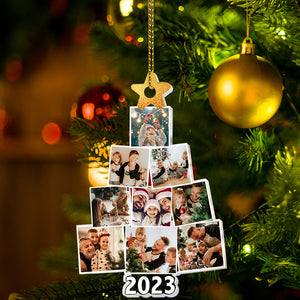 The Christmas Photo Trees, Christmas Gift For Family, Custom Photo - Personalized Acrylic Ornament - Gift For Christmas, Family Gift