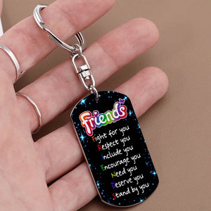 Personalized Besties Forever Metal Keychain, Gift For Best Friend