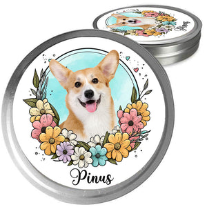 Personalized Cute Puppy Sticker, Custom Photo And Text Name, Gift For Pet Lover