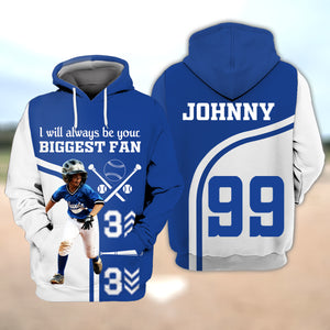 I Will Always Be Your Biggest Fan - Personalized Baseball 3D Sport Shirt, Gift For Baseball Lover, Family Gift