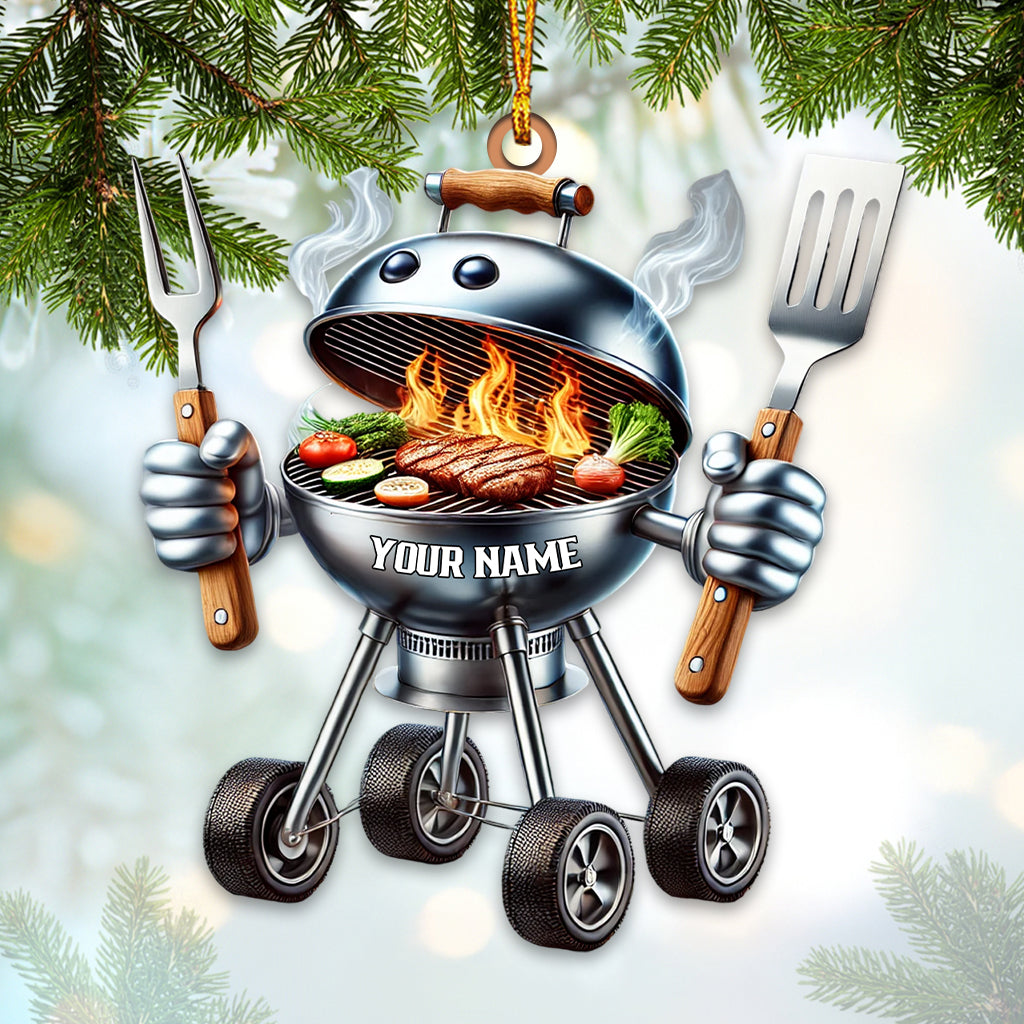 BBQ Grill Christmas Ornament, Personalized Ornament