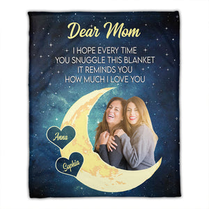 It Reminds You How Much I Love You  - Custom Photo & Names - Personalized Fleece Blanket, Gift For Family