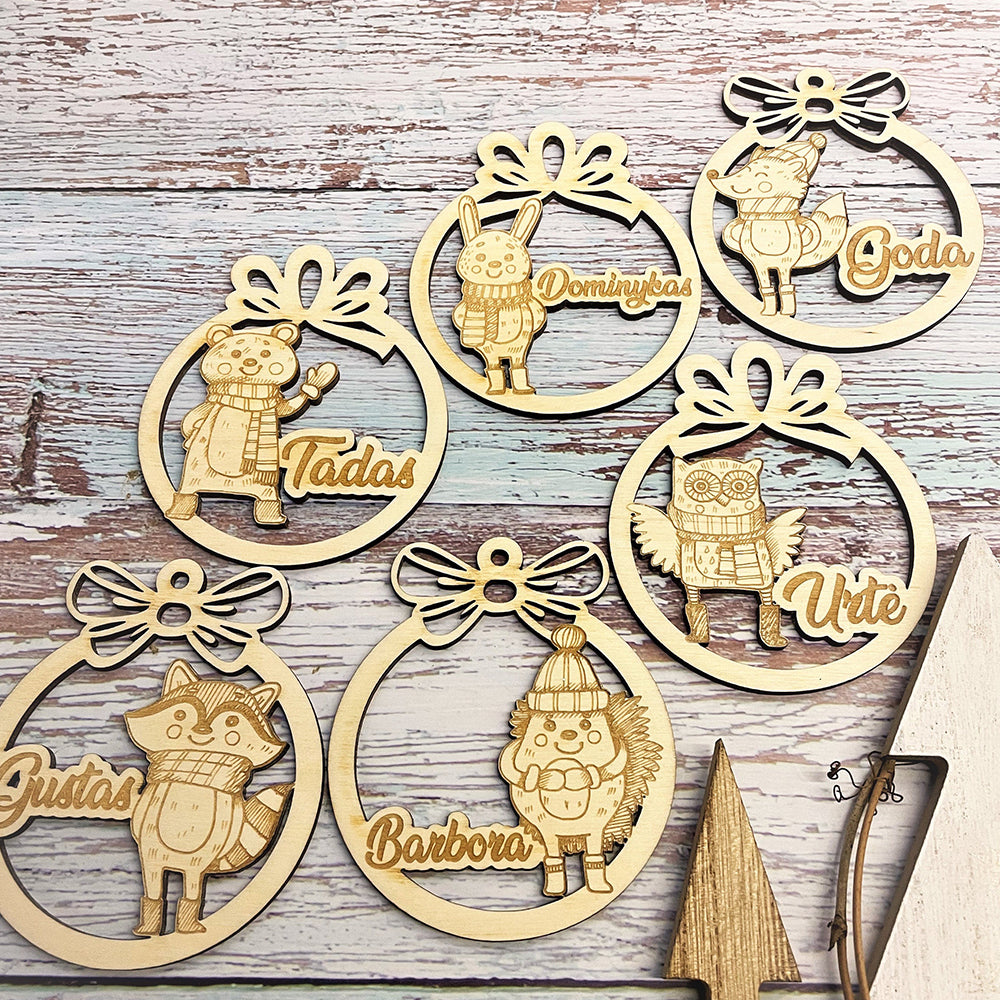 Custom Shape And Name - Personalized Custom Shaped Wooden Ornament - Gift For Family