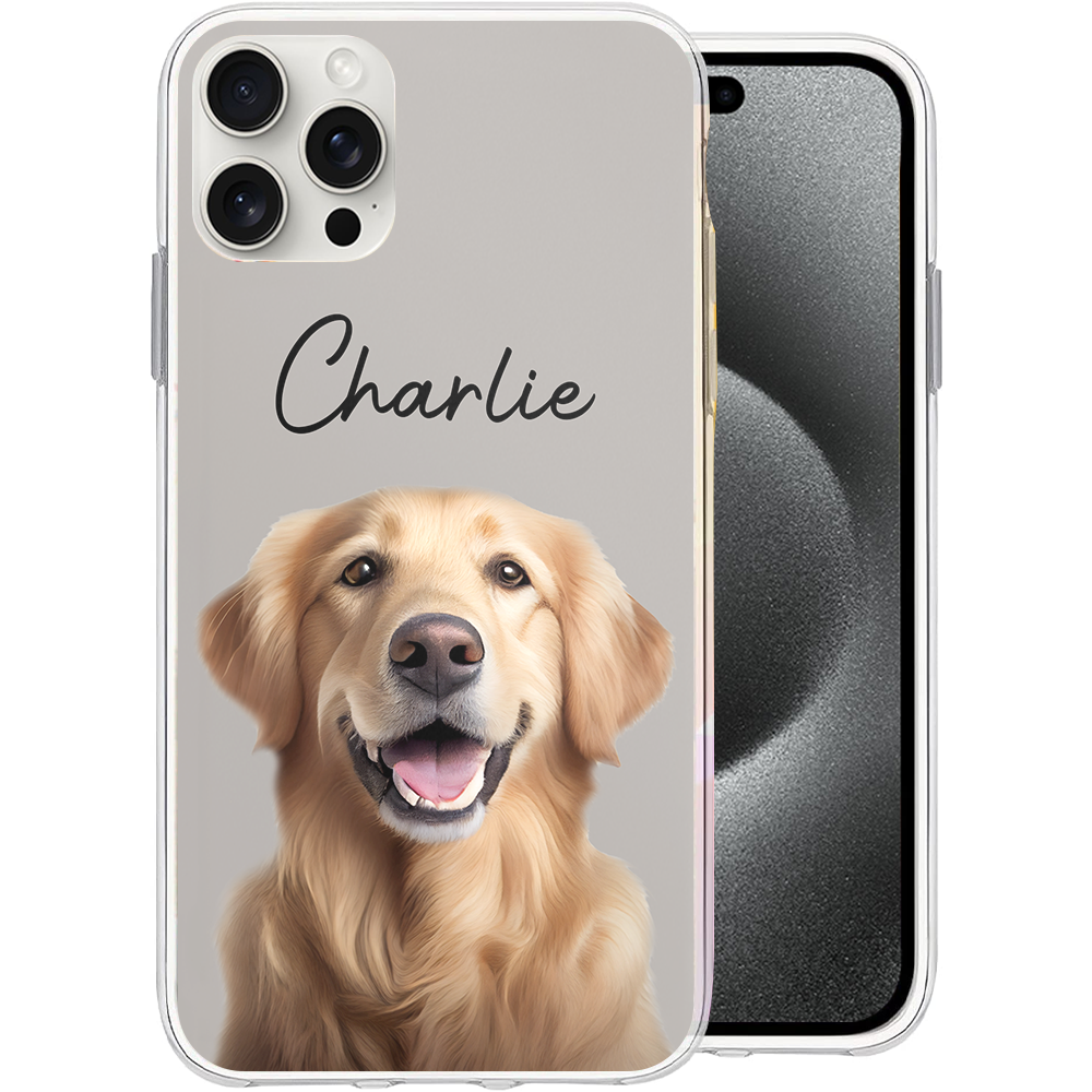 Custom Photo, Name And Background Color - Personalized Phone Case, Personalized Gift