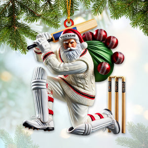 Cricket Bat Lover Christmas Home Decor Christmas Ornament, Personalized Ornament