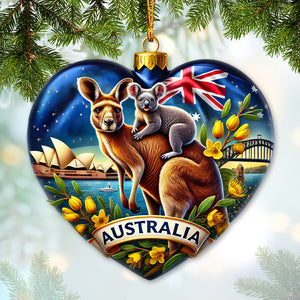 Custom Name Ornament, Australia Heart