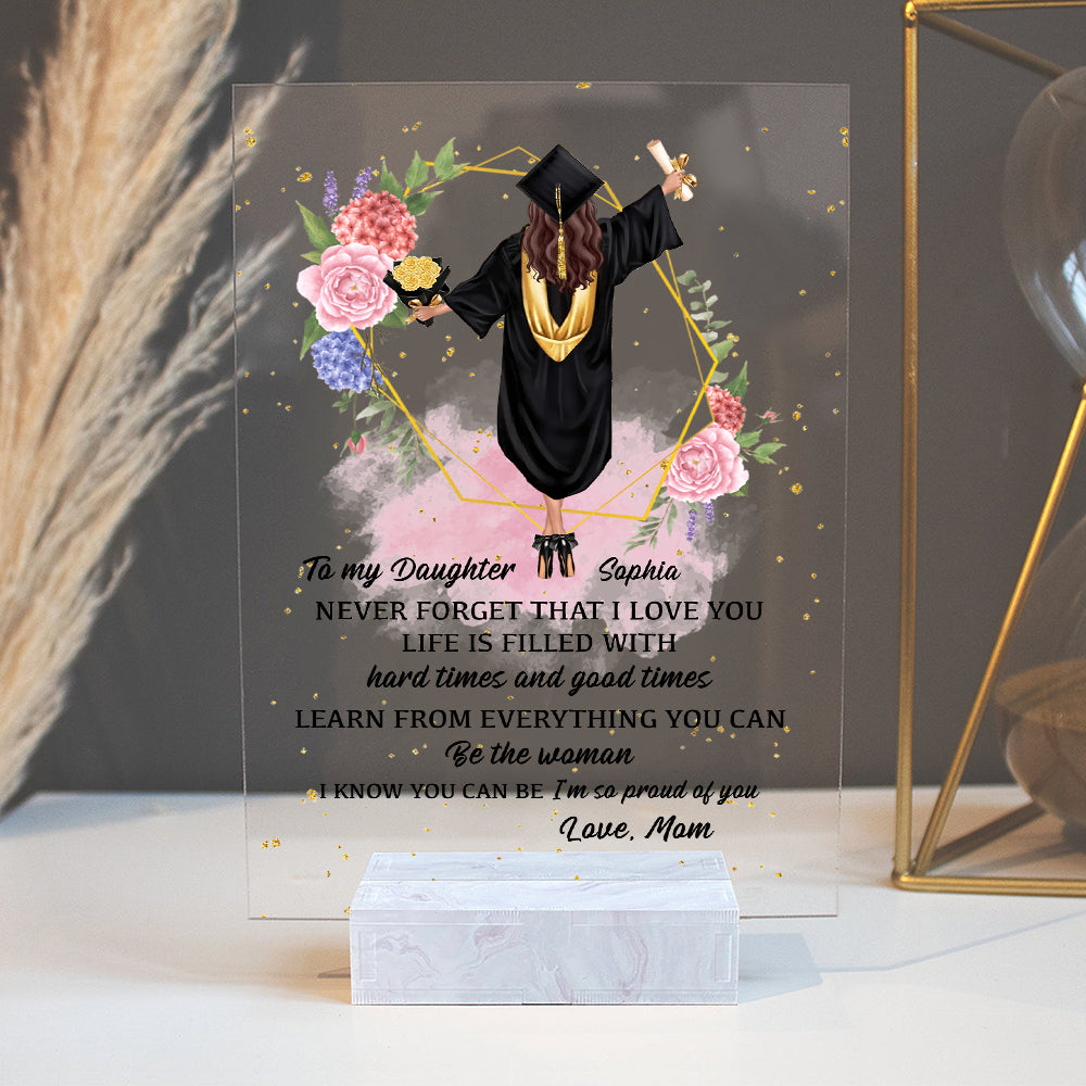 Congratulations On Graduating, Custom Appearance And Texts - Personalized Acrylic Plaque, Graduation Gift