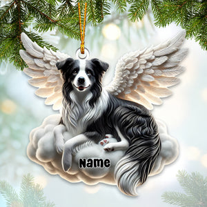 Dog Angel Christmas Home Decor Christmas Ornament, Personalized Ornament