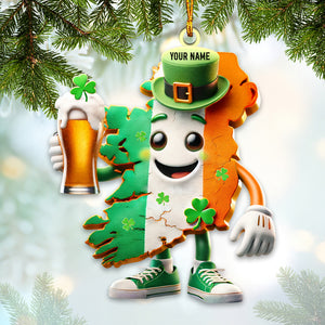 Beer Party ST.Patrick's Day Home Decor Christmas Ornament, Personalized Ornament