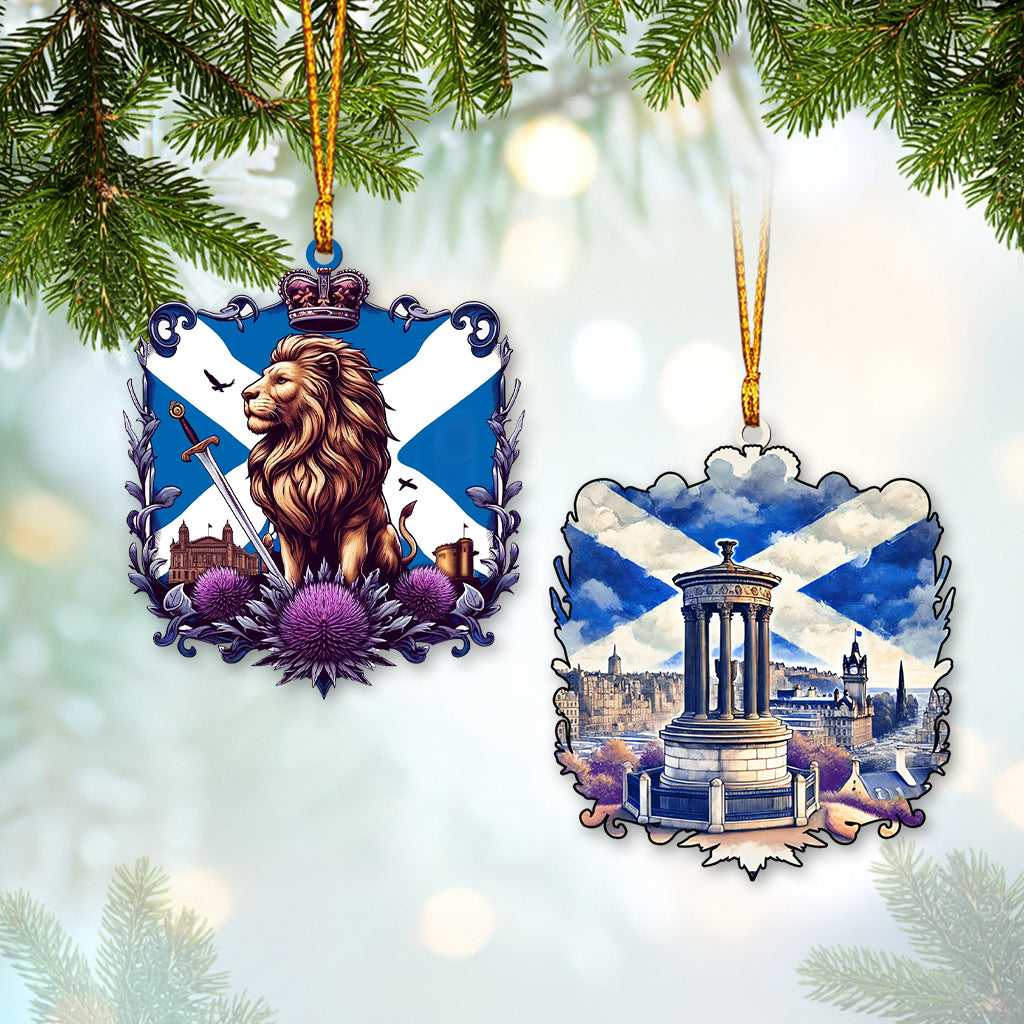 Scotland Flag And Lion Ornament