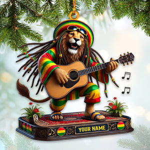 Christmas Reggae Music Lion Home Decor Christmas Ornament, Personalized Ornament