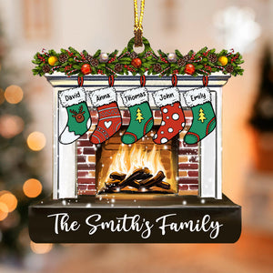 Merry Christmas, Family Christmas  - Custom Text, Personalized Acrylic Ornament - Gift For Family