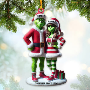 ELF Couple Home Decor Christmas Ornament, Personalized Ornament