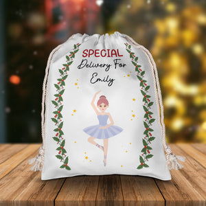 Special Delivery For Job Character- Personalized String Bag, Christmas Gift, Gift For Family