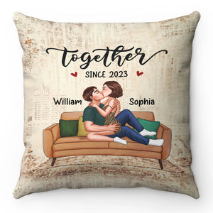 Together Since - Custom Appearance And Names - Personalized Pillow, Gift For Family, Couple Gift