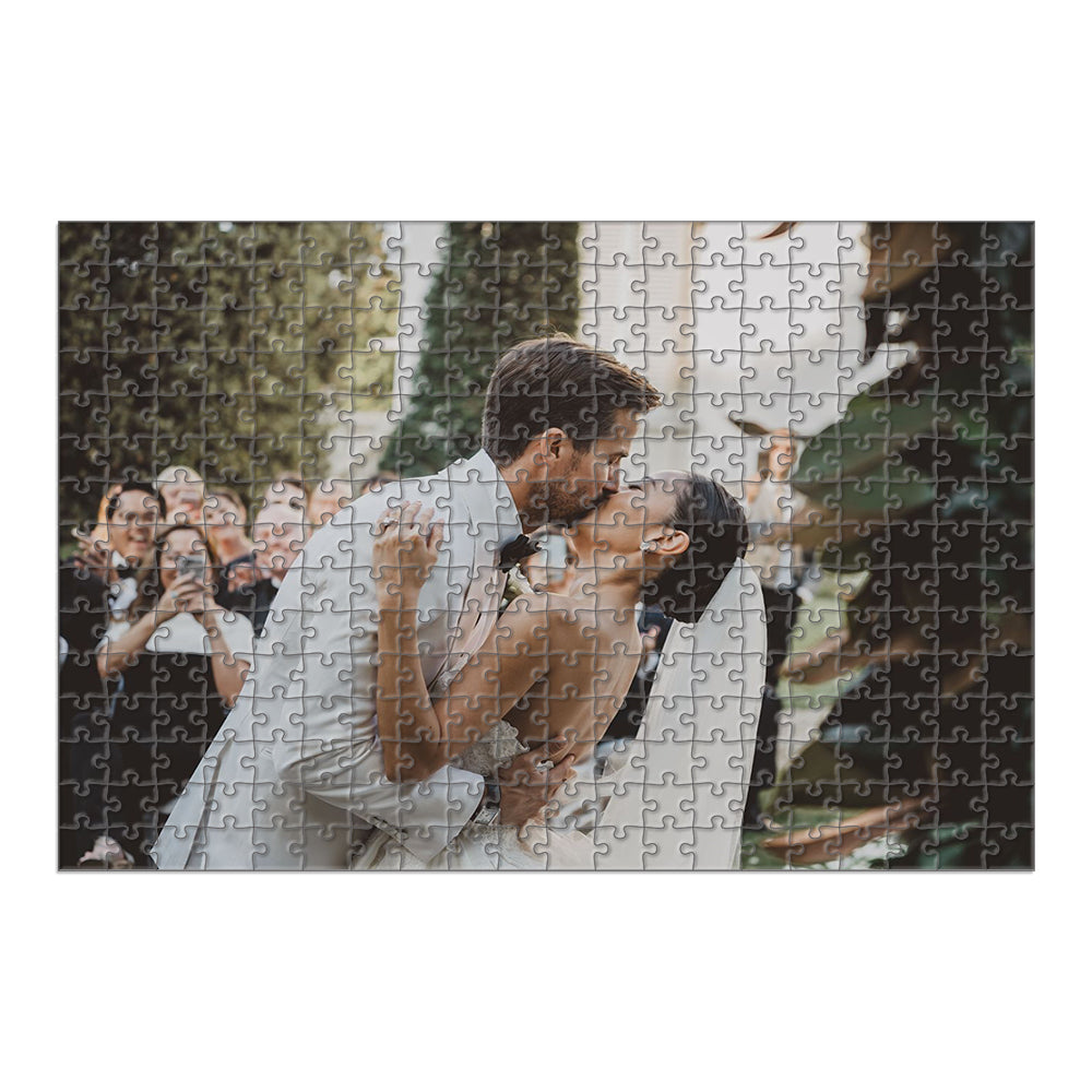 Custom Your Photo, Personalized Wooden Jigsaw Puzzles For Adults and Kids, Gift For Family, Gift For Couple, Wedding