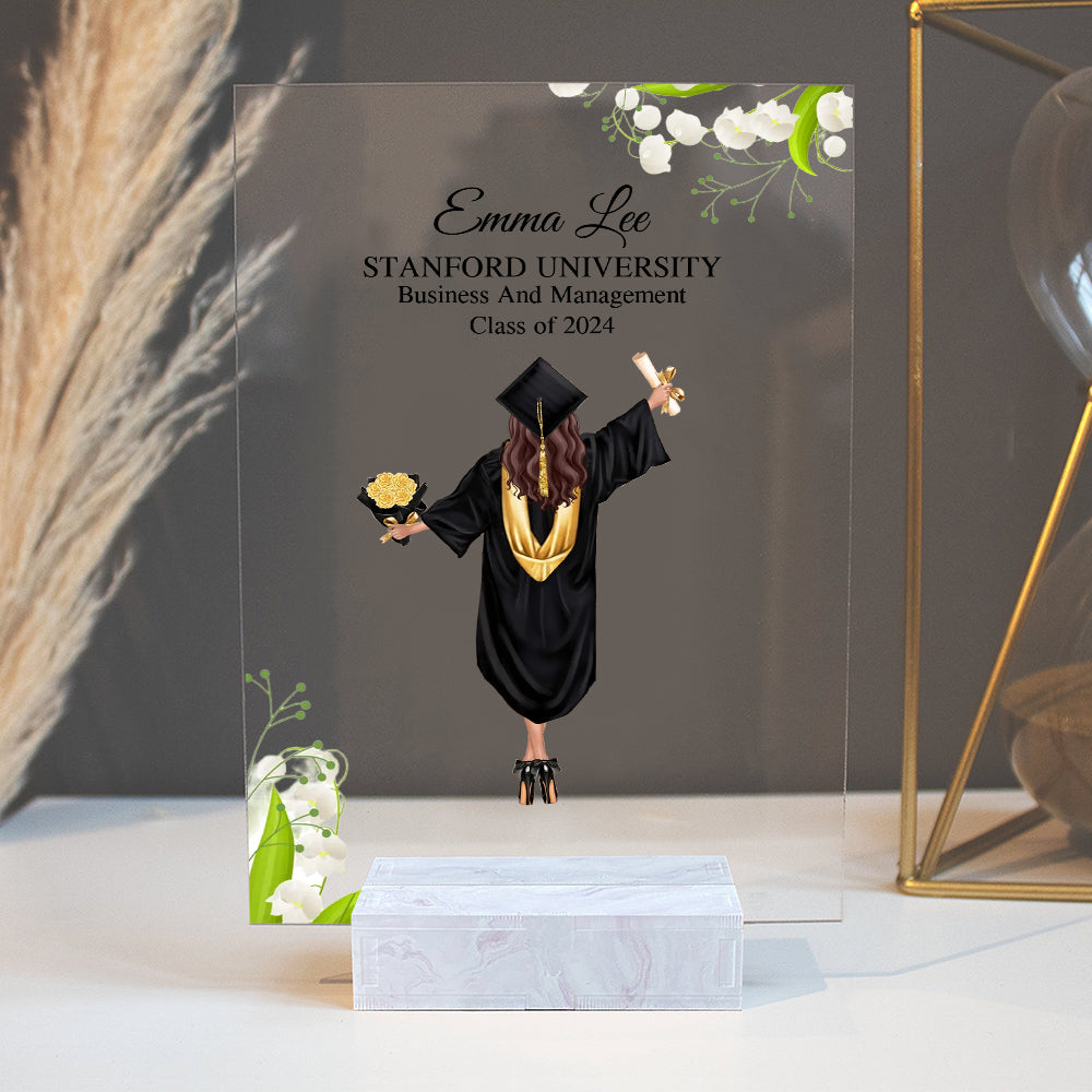 Congratulations On Graduating, Custom Appearance And Texts - Personalized Acrylic Plaque