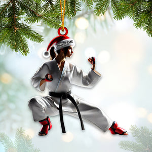 Karate Christmas Home Decor Christmas Ornament, Personalized Ornament