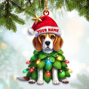 Dog Christmas Home Decor Christmas Ornament, Personalized Ornament