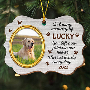 In Loving Memory Of Pet - Personalized Custom Shaped Wooden Ornament - Gift For Pet Lover