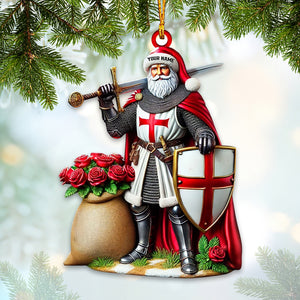 Santa England Christmas Home Decor Christmas Ornament, Personalized Ornament