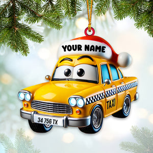 Taxi Driver Christmas Ornament, Personalized Ornament