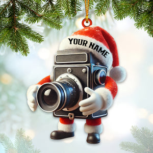 Santa Photographer Lover Christmas Home Decor Christmas Ornament, Personalized Ornament