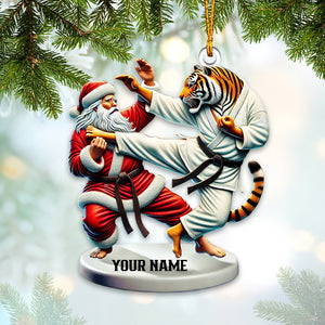 Karate Fighter Ornament, Personalized Ornament