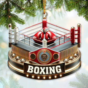 Custom Ornament, Boxing Ring Ornament, Christmas Decor