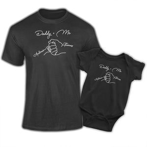 Punch, Daddy And Me - Personalized Daddy & Baby Shirt, Gift For Family