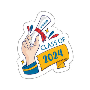 Congratulations Graduates Sticker - Custom Name And Year - Personalized Sticker, Gift For Graduation